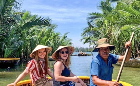 Boat ride along the Thu Bon River